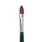 Silver Brush Ruby Satin Synthetic Brush - Cat's Tongue, Size 4, Short Handle